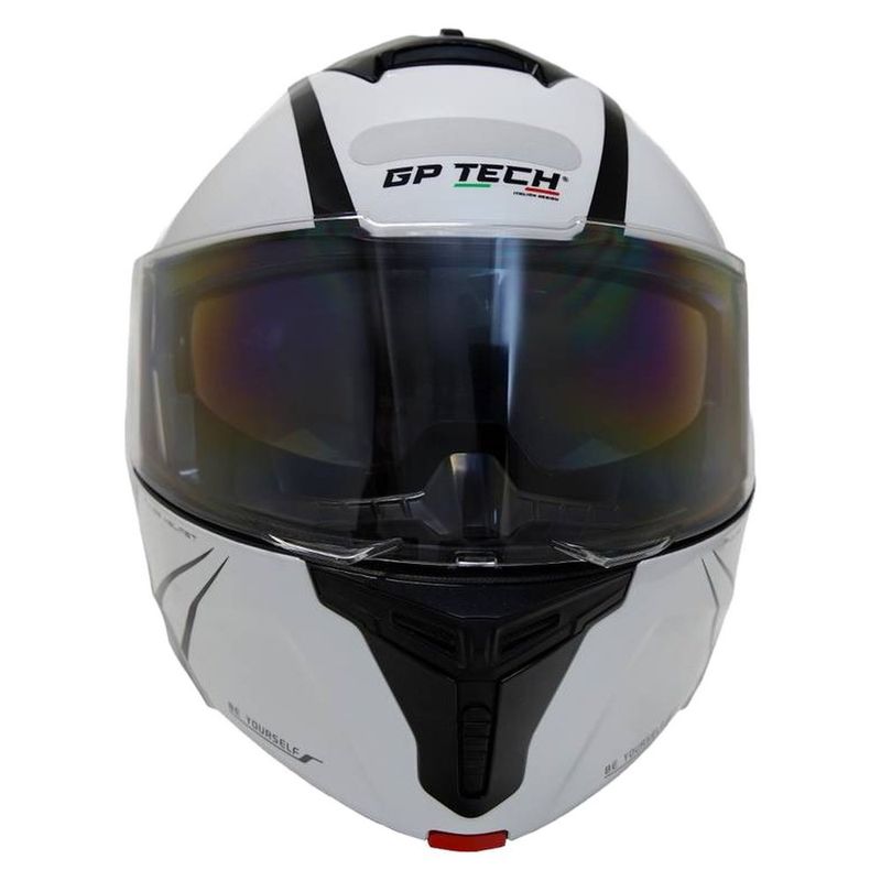 capacete gp tech a128 sv pulse escamoteável be yourself 58 branco e cinza (mp)