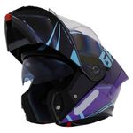 capacete gp tech a128 sv pulse escamoteável be yourself 60 preto e roxo (mp)