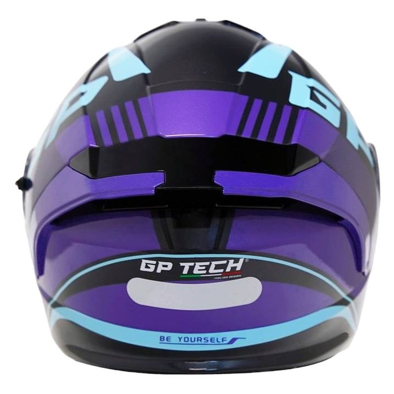 capacete gp tech a128 sv pulse escamoteável be yourself 60 preto e roxo (mp)