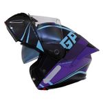 capacete gp tech a128 sv pulse escamoteável be yourself 60 preto e roxo (mp)