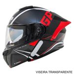 capacete gp tech a128 sv pulse escamoteável be yourself 56 preto e vermelho (mp)