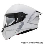 capacete gp tech a128 sv pulse escamoteável mono 60 branco (mp)
