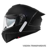 capacete gp tech a128 sv pulse escamoteável mono 60 preto fosco (mp)