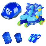 kit patins fênix triline azul tl-01a 26-29