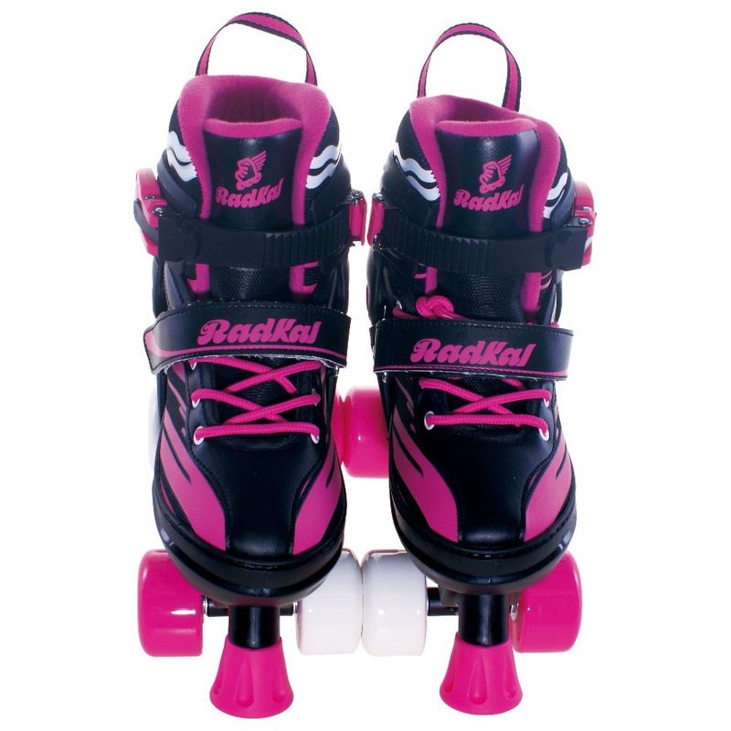 kit patins fênix 4 rodas preto/rosa pf-04 g 36 - 39