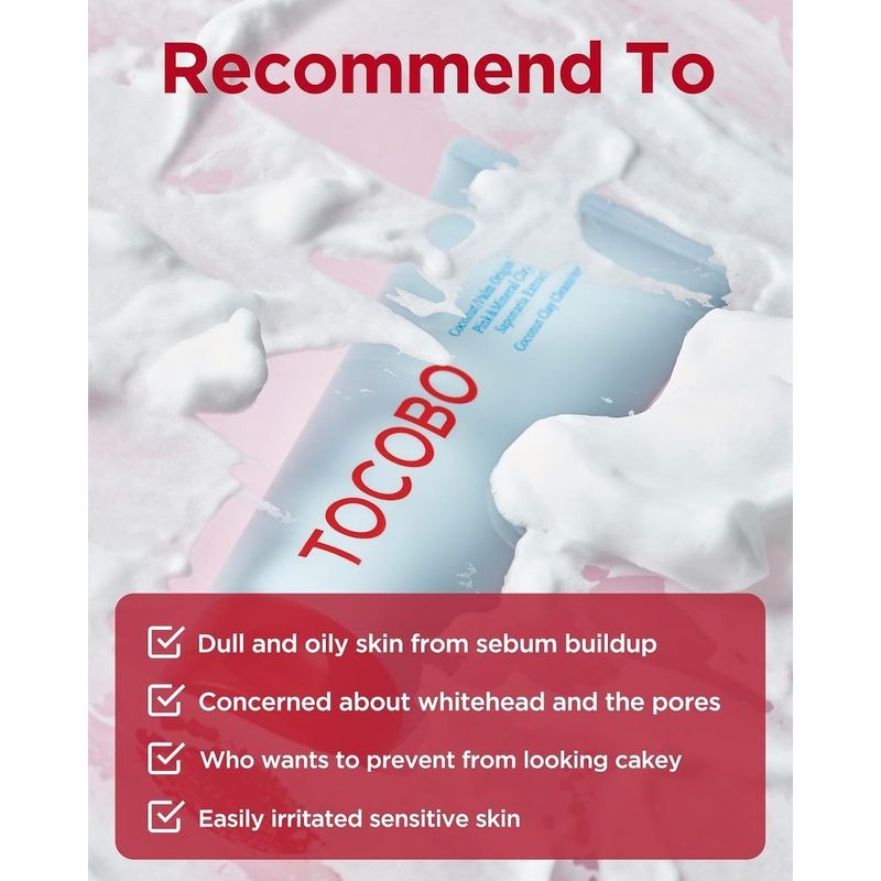 espuma limpeza facial coreana tocobo coconut clay cleansing foam 150ml