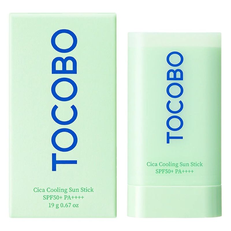 protetor solar facial coreano tocobo cica cooling sun stick fps50 pa++++ refrescante18g