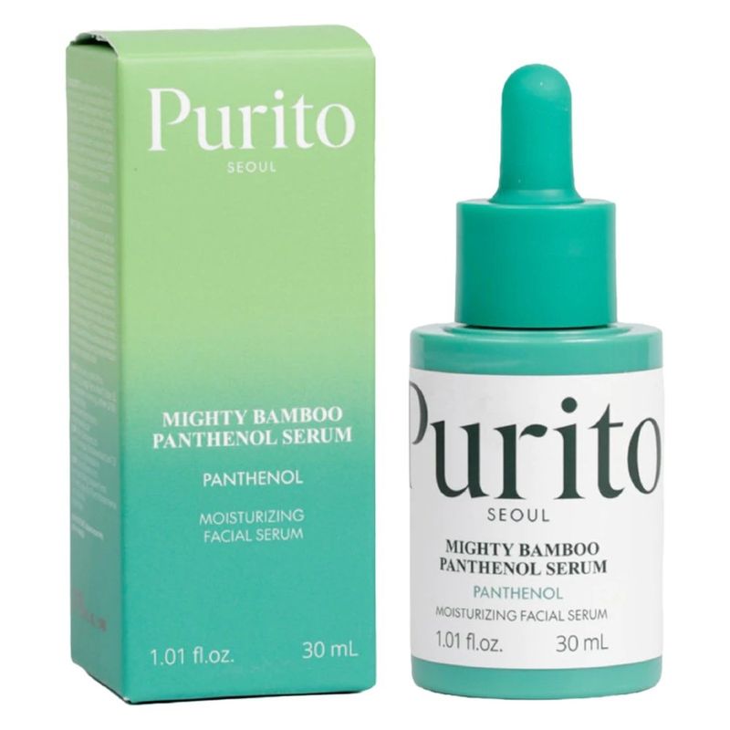 sérum facial coreano purito mighty bamboo panthenol hidratante reparador 30ml