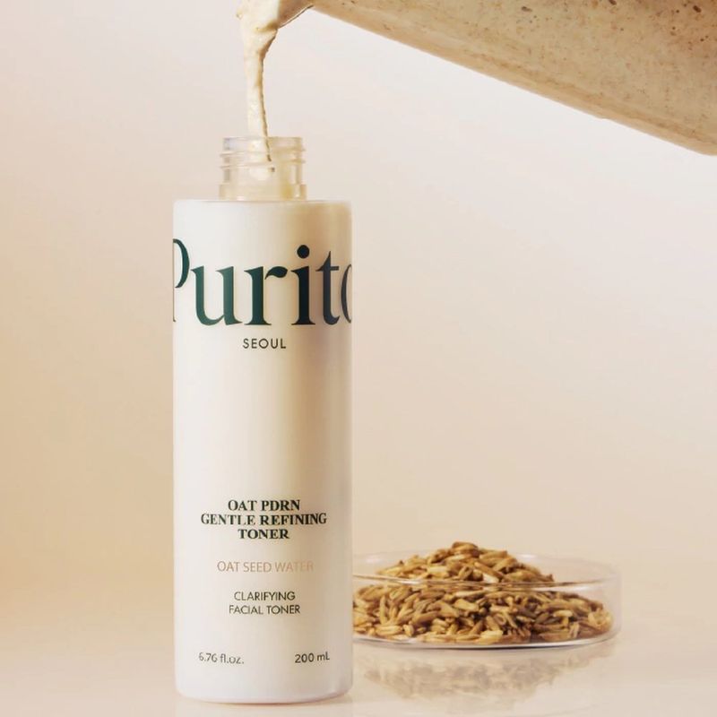 tônico facial coreano purito oat pdrn gentle refining toner 200ml
