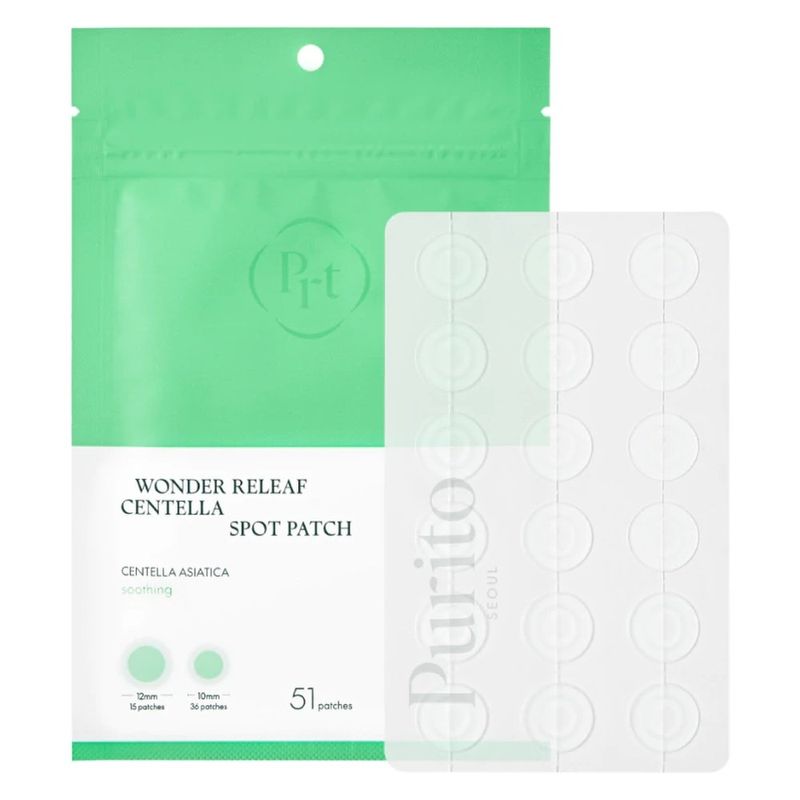 adesivo antiacne coreano purito wonder releaf centella 51 unidades