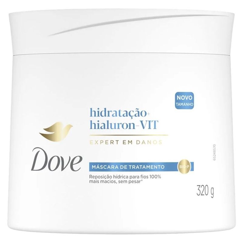 mascara de tratamento dove hidratação + hialuron-vit 320g