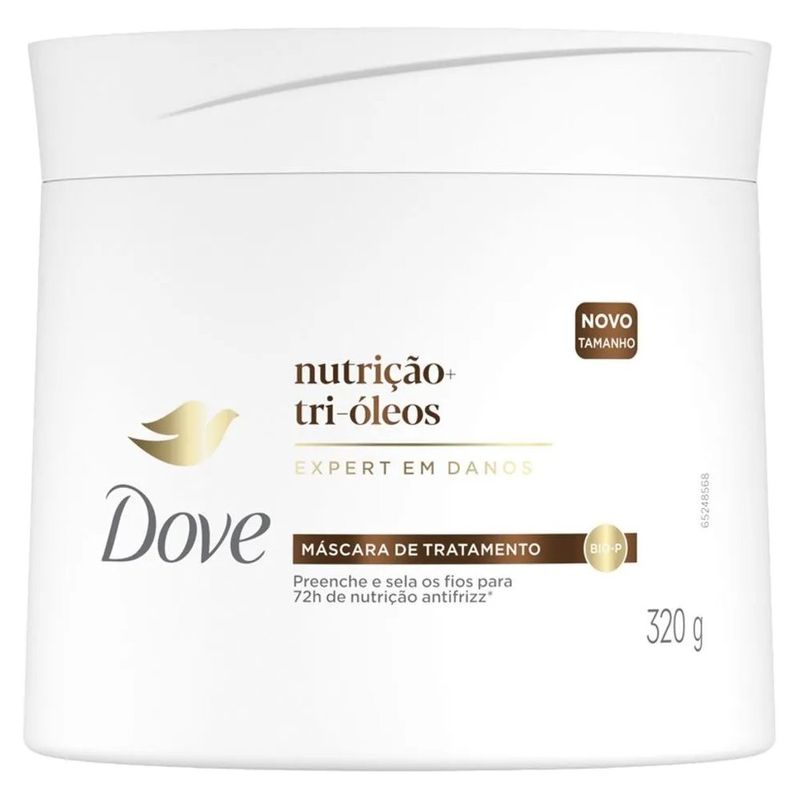 mascara de tratamento dove nutricao + tri-óleos 320g