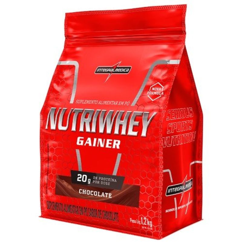 nutri whey protein chocolate integralmedica ganho muscular refil 1,2kg