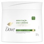 máscara de tratamento capilar dove umectação + coco antioxi 320g