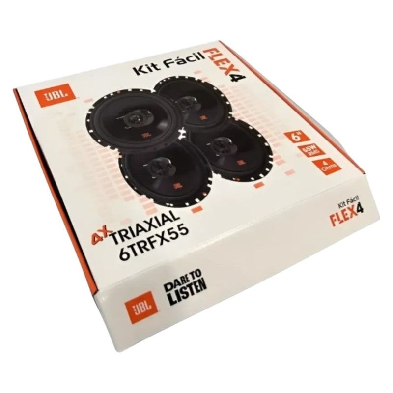 kit fácil jbl 4 alto falantes 6 polegadas 6trfx55 flex4 (mp)