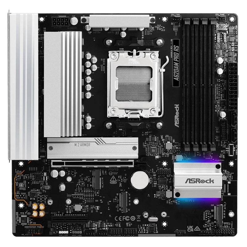 placa mãe gigabyte a620m pro rs matx amd am5 ddr5 (mp)
