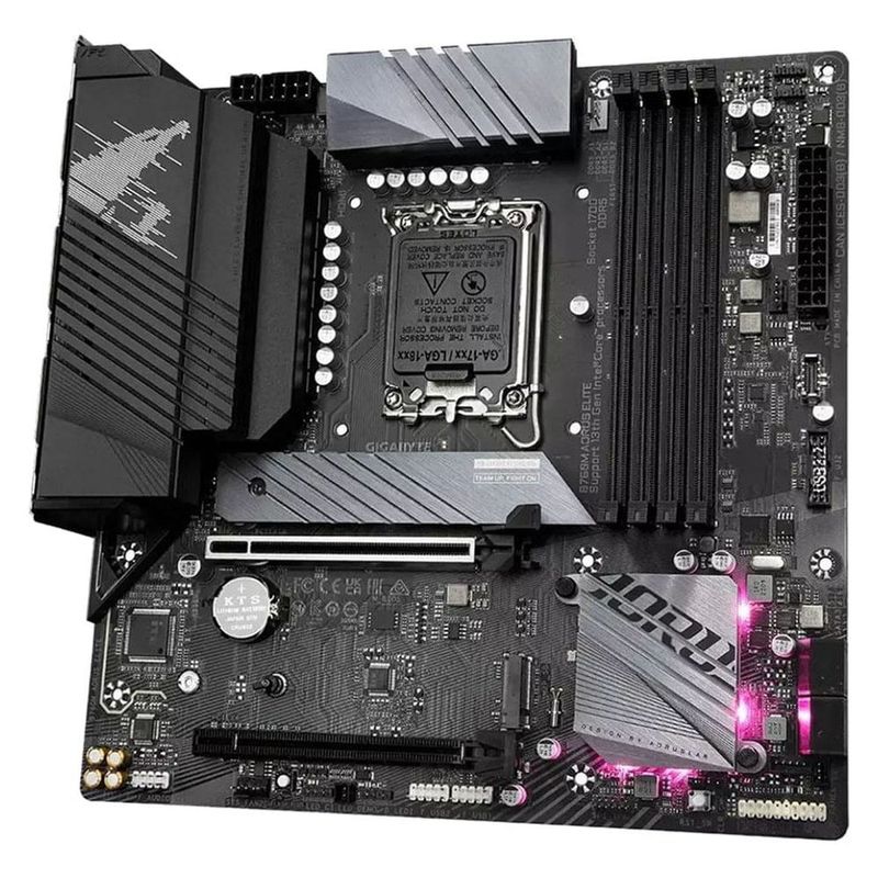 placa mãe gigabyte b760m aorus elite lga 1700 ddr5 12ª e 13ª geração (mp)
