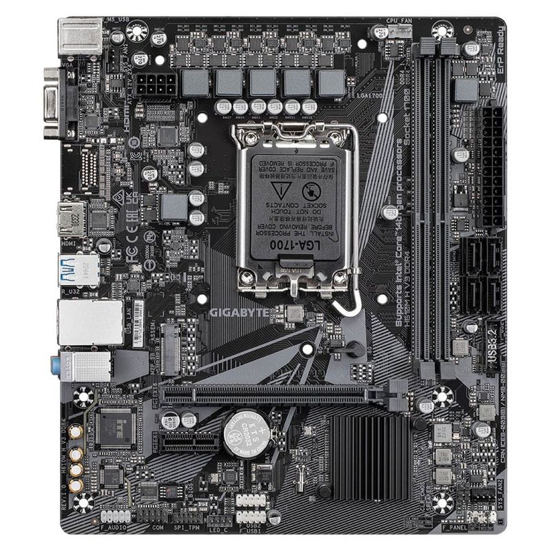placa mãe gigabyte h610m h v3 matx intel lga 1700 ddr4 12ª a 14ª geração (mp)