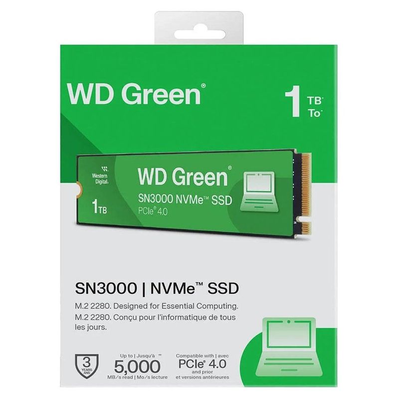 SSD WD Green 1TB M.2 NVMe PCIe WDS100T4G0E