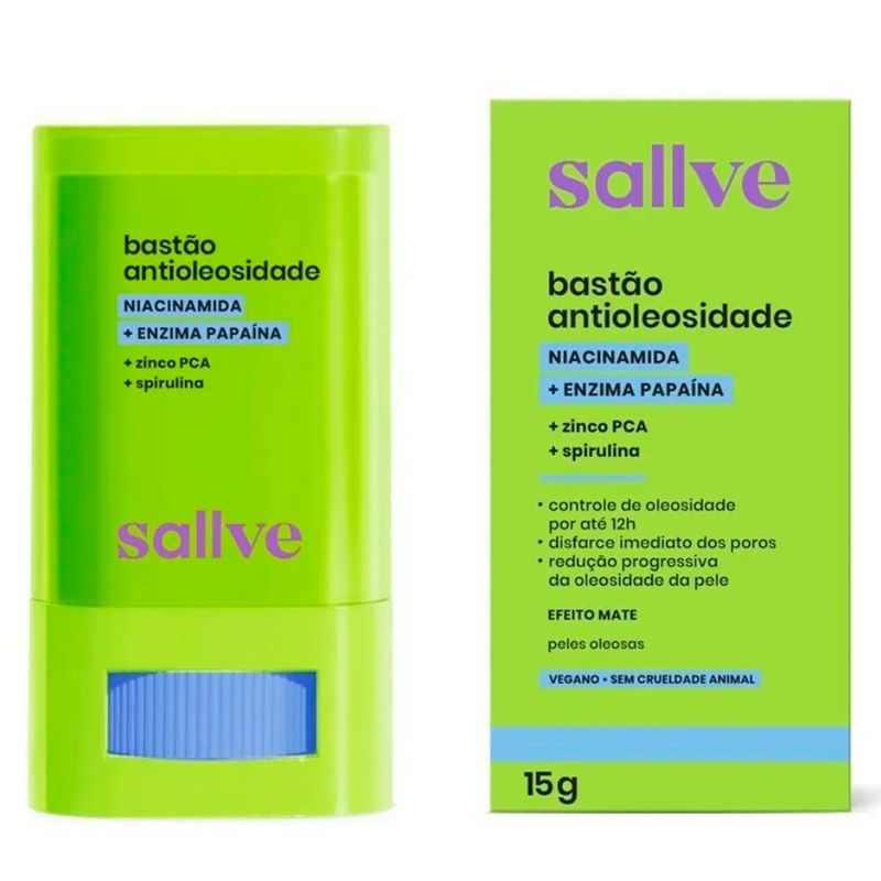 bastão antioleosidade niacinamida 15g sallve