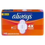 absorvente always dia ultra suave com abas 48 unidades