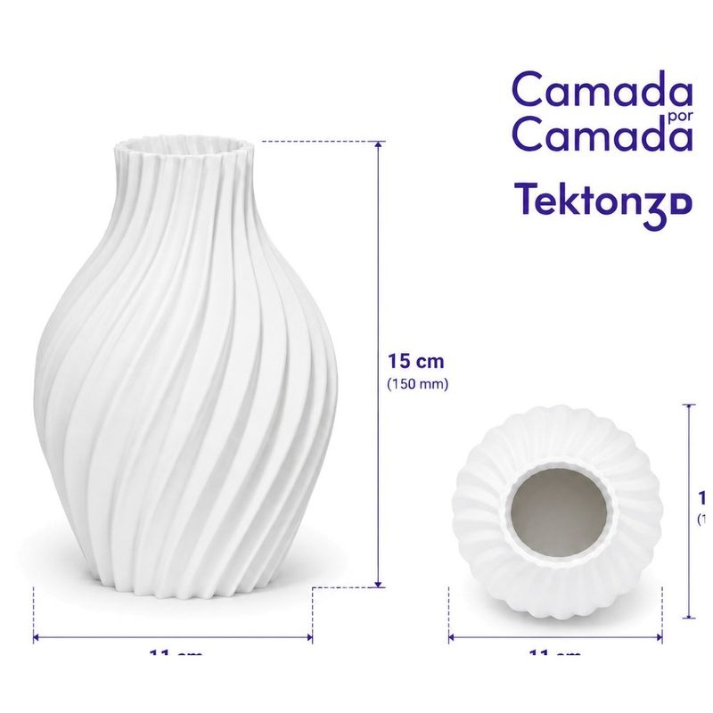 vaso decorativo estrela tekton3d branco (mp)
