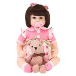 boneca realista bbr toys com vestido r3491 (mp)