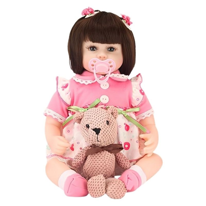 boneca realista bbr toys com vestido r3491 (mp)