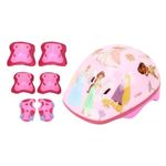 patins infantil bbr toys princesas 3 rodas com kit de proteção n°28/31 di0004 (mp)