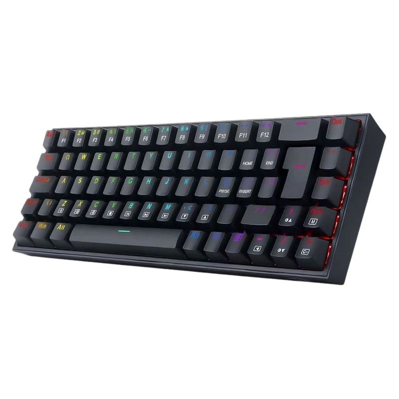 teclado gamer redragon mecânico castor rgb usb k631-r preto (mp)