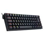 teclado gamer redragon mecânico castor rgb usb k631-r preto (mp)