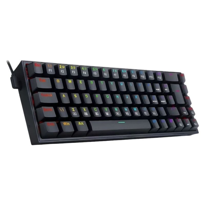 teclado gamer redragon mecânico castor rgb usb k631-r preto (mp)