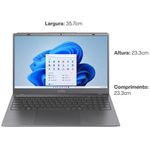 notebook ultra penitium gold 6500y 128gb 4gb ram tela hd 15.6" windows 11 cinza