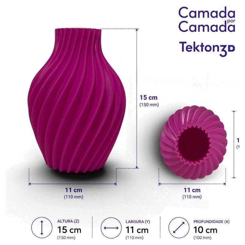 vaso decorativo estrela tekton3d rosa (mp)