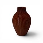vaso canã tekton3d decor espiral m tk3d02 impressão 3d marrom (mp)