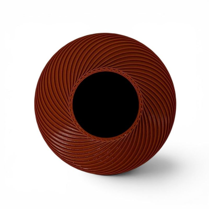 vaso canã tekton3d decor espiral m tk3d02 impressão 3d marrom (mp)