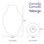 vaso canã tekton3d decor espiral m tk3d02 impressão 3d marrom (mp)