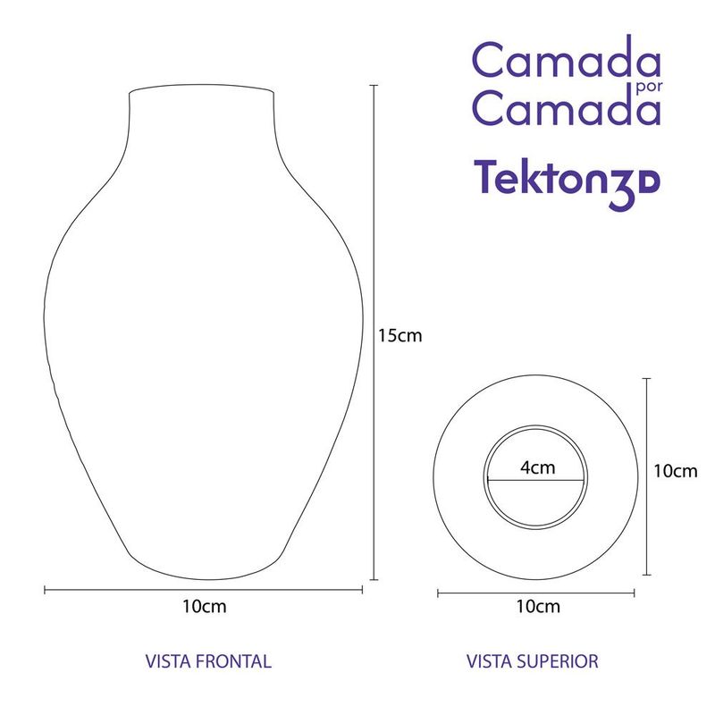 vaso canã tekton3d decor espiral m tk3d02 impressão 3d marrom (mp)