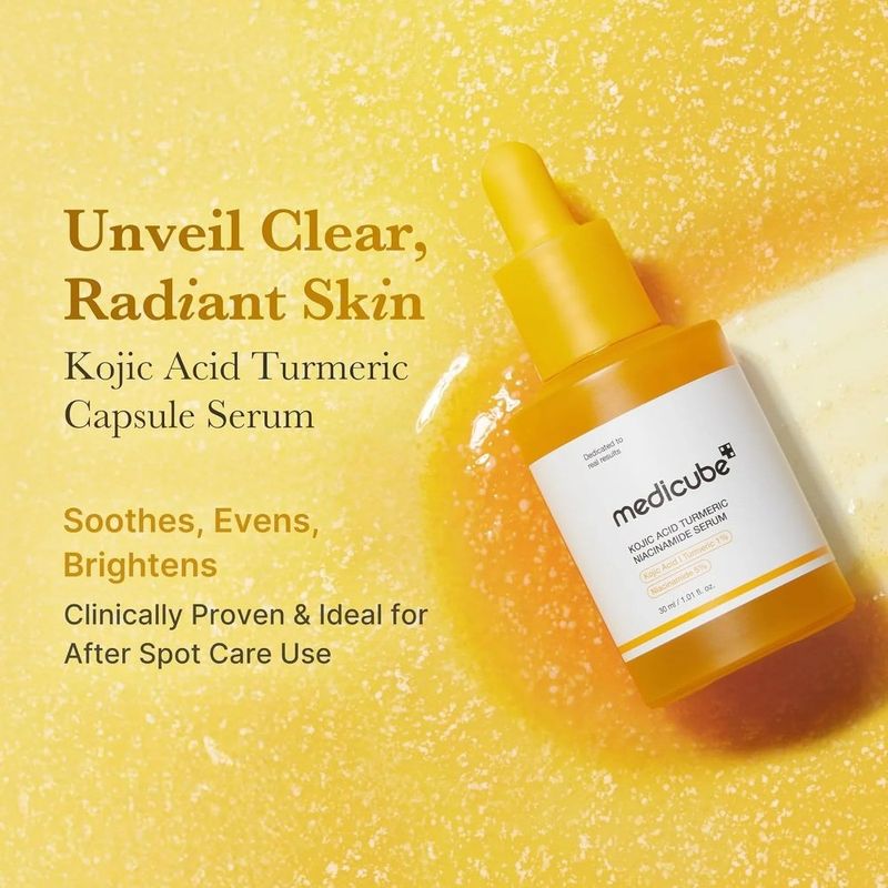 sérum de ácido coreano medicume kojic cúrcuma e niacinamida 30ml