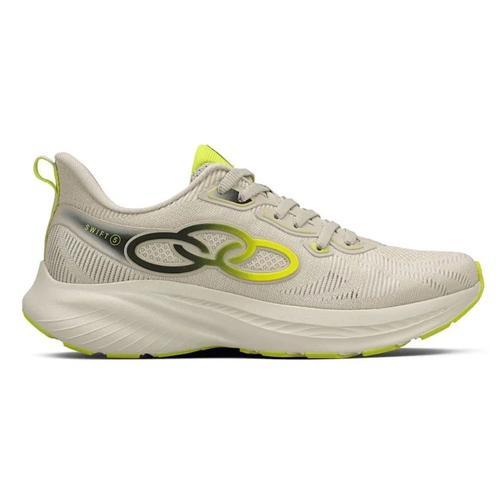 Tênis Corrida Feminino N°34 Olympikus Swift 5 Bege Verde (MP)