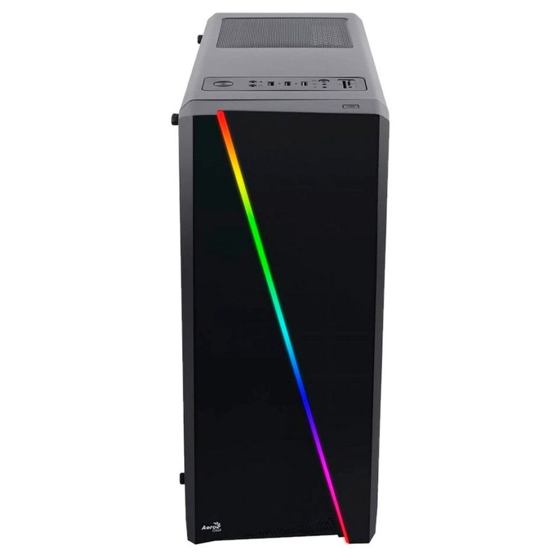 gabinete gamer aerocool cylon mid tower rgb acrílico preto 63858 (mp)