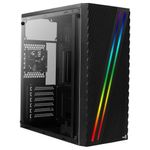 gabinete gamer aerocool streak v1 mid tower rgb lateral acrílico preto 78121 (mp)