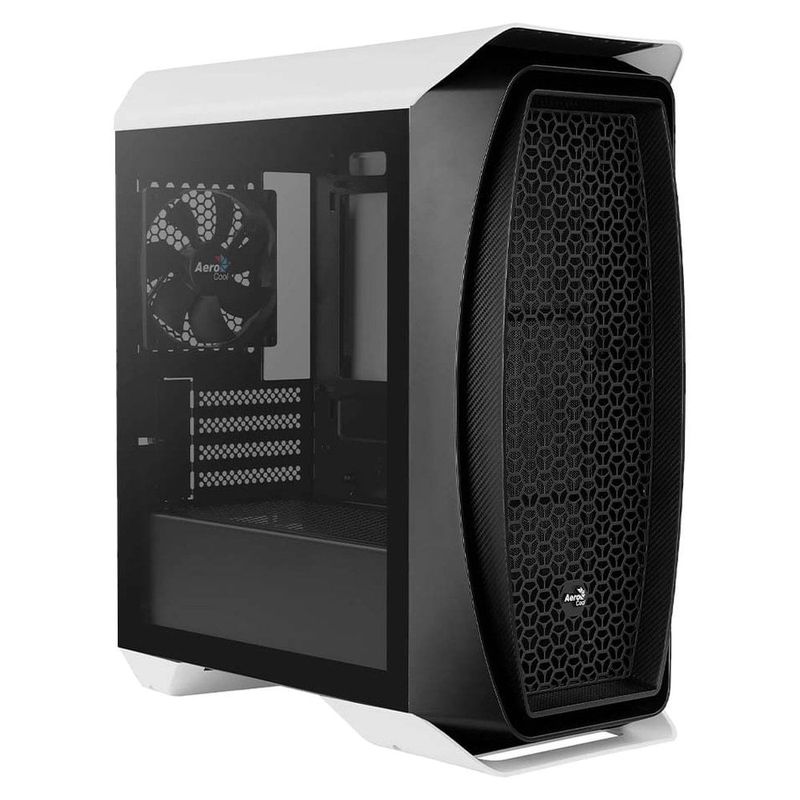 gabinete gamer aerocool aero one mini tower vidro temperado branco 70162 (mp)