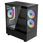 gabinete gamer aerocool viewport mini tower vidro temperado 84920 (mp)