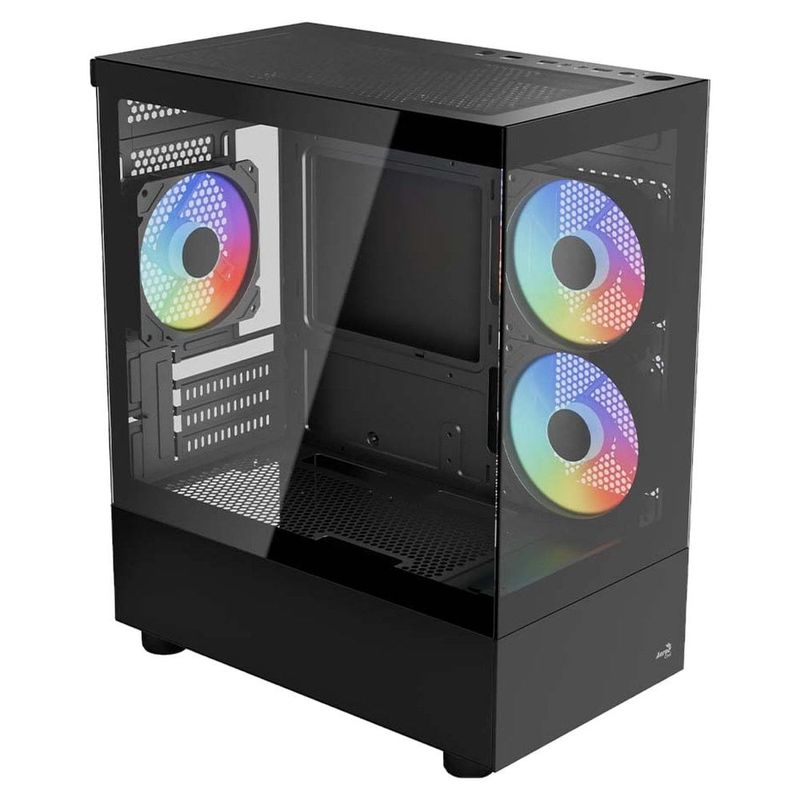gabinete gamer aerocool viewport mini tower vidro temperado 84920 (mp)
