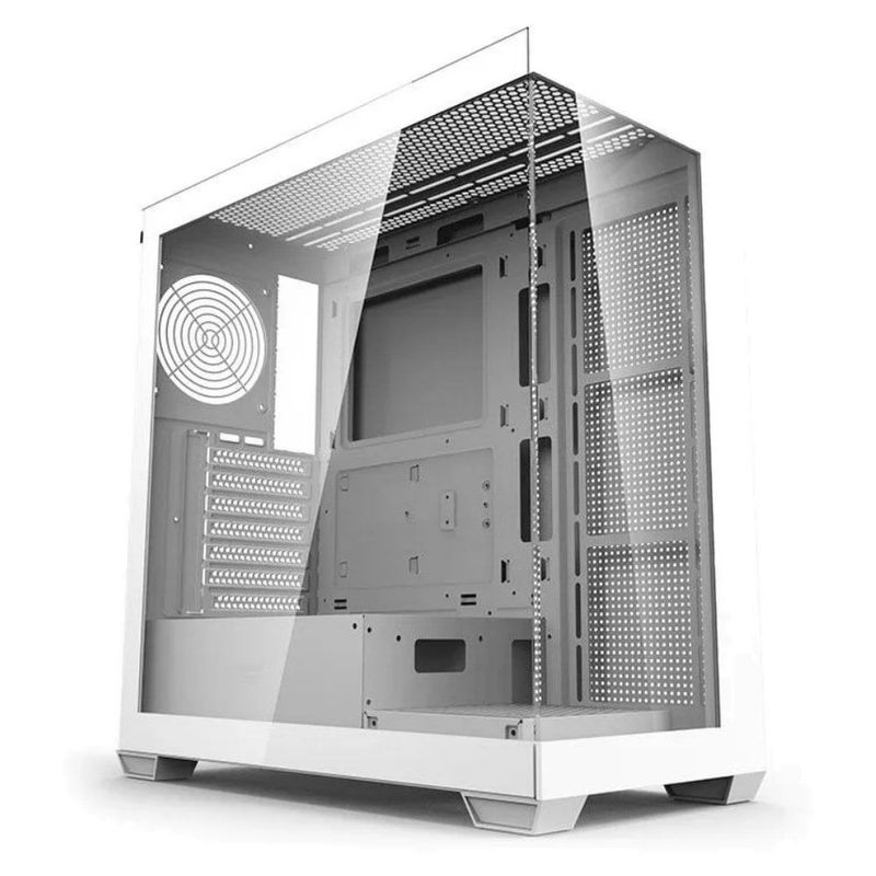 gabinete gamer darkflash ds900 atx aquário vidro temperado branco (mp)