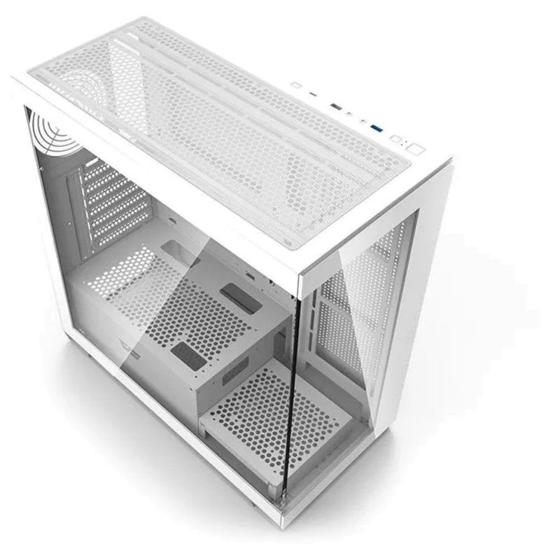 gabinete gamer darkflash ds900 atx aquário vidro temperado branco (mp)