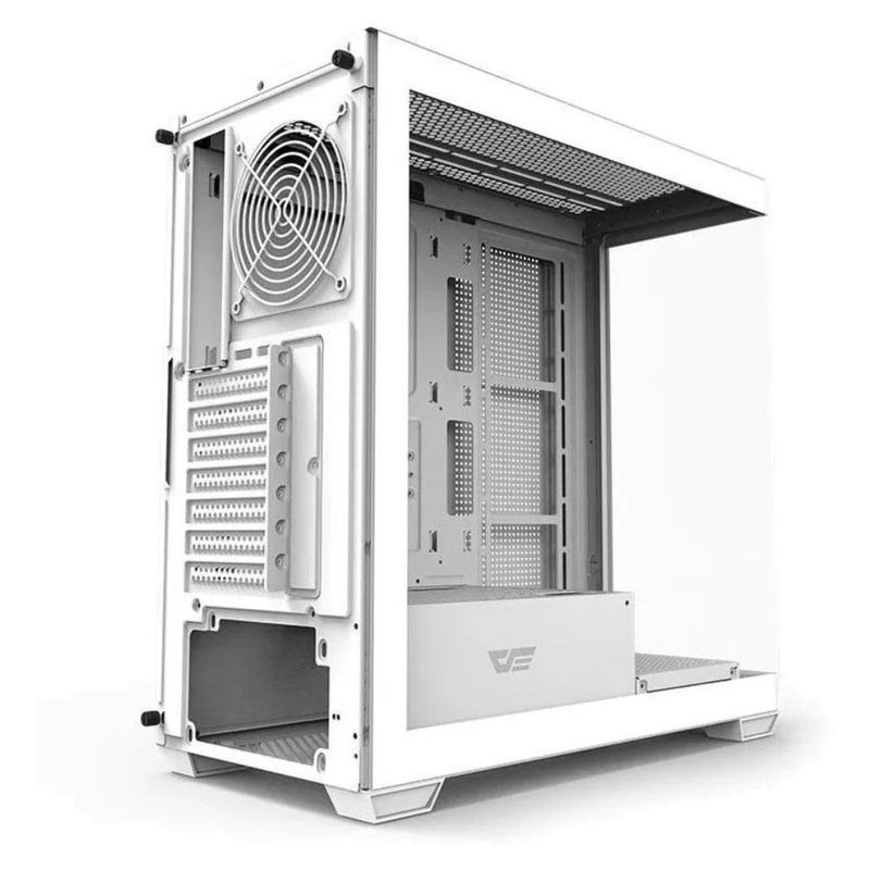 gabinete gamer darkflash ds900 atx aquário vidro temperado branco (mp)