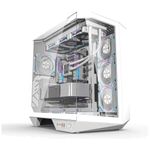 gabinete gamer darkflash dy470 atx aquário vidro temperado argb branco (mp)