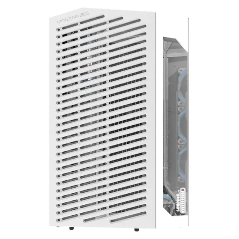 gabinete gamer darkflash dy470 atx aquário vidro temperado argb branco (mp)